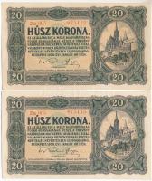 1920. 20K (2x) közeli sorszámokkal T:AU,VF Adamo K21