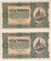 1920. 20K (2x) közeli sorszámokkal T:AU,VF Adamo K21