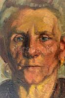Hagyik István (1891-1958): Női portré. Olaj, karton, jelzés nélkül. Dekoratív, korabeli fakeretben, ...
