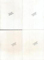 Első Emelet zenekar csoportképe és a tagok portré felvételei, valamennyi kép dedikálva (a csoportkép...