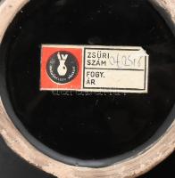 Retro iparművész kerámia tál. Kézzel festett, jelzett, hibátlan d: 19 cm