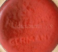 Német iparművész mázas kerámia retro dísz váza. Kézzel festett, jelzett, hibátlan d: 21 cm