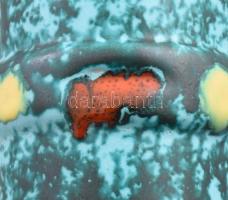 Magyar iparművész, mázas kerámia váza. Kézzel festett, jelzés nélkül, hibátlan 29 cm