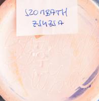 Szombathy Zsuzsa: Mázas kerámia díszváza. Kézzel festett, jelzett, hibátlan 20 cm