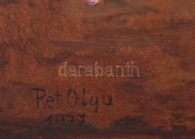 Rét Olga (?-): Csendélet. Olaj, farost. 100x80 cm. Dekoratív fakeretben. KIZÁRÓLAG SZEMÉLYES ÁTVÉTEL...