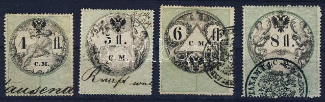 1854 4, 5, 6, 8fl (4db bélyeg)