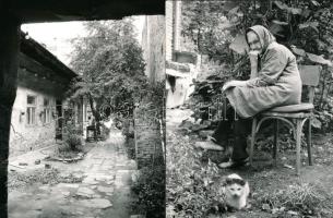 cca 1987 Cseke Csilla ,,Óbuda I-II." című felvételei, 2 db feliratozott, vintage fotóművészeti alkotás, ezüst zselatinos fotópapíron, 16x12 cm