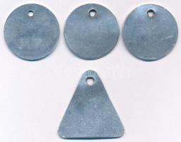 ~1970-1980. "Sportuszoda" Al uszodai zseton (4xklf) T:XF