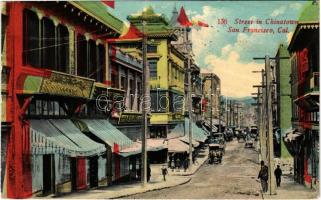 1911 San Francisco (California), Street in Chinatown, Shanghai Bazaar (Rb)