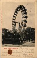 1899 (Vorläufer) Wien, Vienna, Bécs; Prater, Riesenrad / amusement park, ferris wheel (fl)