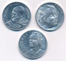 Olaszország ~1975. "FAO Róma" 3xklf Al zseton (28mm) T:AU
Italy ~1975. "FAO Rome&quo...