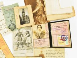 Vegyes okmány és nyomtatvány tétel: irredenta lapok, reklámok, céges borítékok, stb