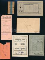 cca 1910-1940 Tátrai gyűjtemény: Tátra-Matlárháza, Tátralomnic, Tátraszéplak igazolványok, vonat és egyéb jegyek, stb / Tatra railways and other ticket, deposit booklet etc