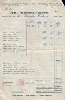 cca 1910-1940 Tátrai gyűjtemény: Tátra-Matlárháza, Tátralomnic, Tátraszéplak igazolványok, vonat és ...