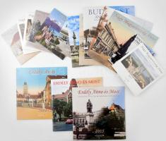 15 db modern bontatlan képeslapos naptár és agenda: Erdély, Felvidék, Székelyföld, Naagymagyarország, Európa / 15 modern unopened postcard calendars