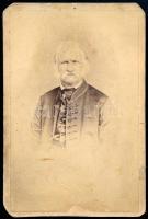 cca 1860 Szeged, Mayer és Bietler fényképírók műtermében készült, keményhátú vintage fotó, felirata szerint Rényi Józsefet ábrázolja, 9,5x6,5 cm