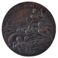 1954. "Dunai árvízvédelemért" bronz jelvény (37mm) T:AU