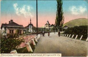 Rózsahegy, Ruzomberok; Willinger nyaralók. Klimácek Sándor kiadása / Wilingerovské vily / villas (EK)