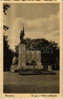 1942 Komárom, Komárno; 12. gyalogezred hősök emlékműve / military monument (Rb)
