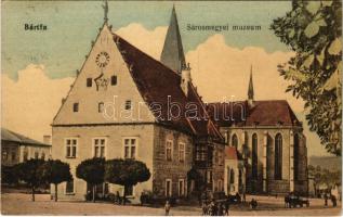1917 Bártfa, Bardiov, Bardejov; Sáros vármegyei múzeum (régi városháza). Horovitz kiadása / county museum (old town hall) (EK)