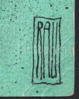 Rau Tibor (1934-2000): Horn Gyula, Budapest-Moszkva (karikatúra). Tus, akvarell, papír. Jelzett. Lap...