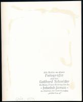 1971 Gotthard Schneider német fotóművész pecséttel jelzett, vintage fotóművészeti alkotása (cím nélk...