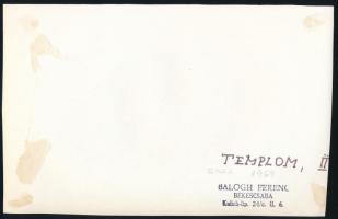 1969 Balogh Ferenc (1923-1993) békéscsabai fotóművész pecséttel jelzett, vintage fotóművészeti alkot...