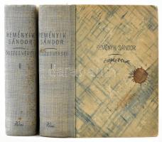 Reményik Sándor összes versei I-II. köt. Bp., 1944., Révai, 605+3; 598 p. Kiadói félvászon-kötés, foltos, kopott borítóval.