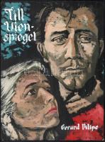 Rau Tibor (1934-2000): Till Eulenspiegel (filmplakát terv). Tempera, karton. Jelzés nélkül. 39,5x29,5 cm.