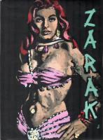 Rau Tibor (1934-2000): Zarak (filmplakát terv). Tempera, karton. Jelzett. 39,5x29,5 cm.