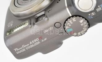 Canon PowerShot A590 IS digitális fényképezőgép, eredeti dobozában, tartozékaival, használatlan álla...