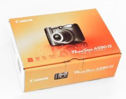 Canon PowerShot A590 IS digitális fényképezőgép, eredeti dobozában, tartozékaival, használatlan álla...