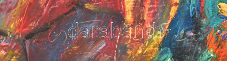 Csepeli Németh Miklós (1934-2012): Női akt, 1992. Olaj, vászon jelezve középen jobbra lent. 46x47 cm