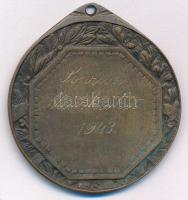 1943. "Soproni Munkahét - 1943." bronz emlékérem füllel (48mm) T:XF,VF patina
