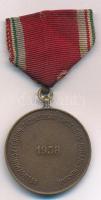 1958. "V Éves Önkéntes Tűzoltói Szolgálatért" ezüstpatinázott kitüntetés mellszalagon T:VF