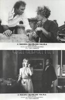 cca 1977 ,,A macska rejtélyes halála" című olasz film jelenetei és szereplői, 11 db vintage pro...