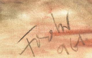 Fodor József (1935-2007): Kert (Hódmezővásárhely?), 1961. Pasztell, papír, jelzett, 43x61 cm