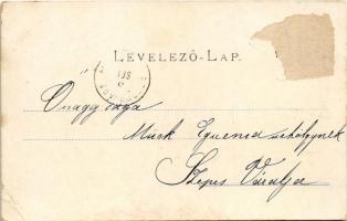 1899 (Vorläufer) Hajdúböszörmény, Görögkatolikus templom, Szegénymenház, Fő utca, piac, Újvárosi utc...