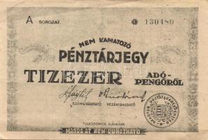1946. 10.000AP pénztárjegy T:II/III+