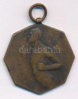 Berán Lajos (1882-1943) ~1930. "Kisvárdai Sportegylet 1911" kétoldalas bronz díjérem fülle...