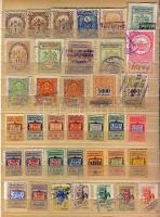 Magyar Városi illetékbélyegek 67 db Budapest + 1 db Sátoraljaújhely, közte típusváltozatok, néhány duplikát