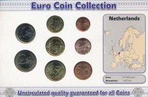 Hollandia 2010. 1c-2E (8xklf) forgalmi összeállítás "The Euro Coins of Netherlands" karton...