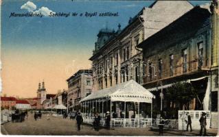 Marosvásárhely, Targu Mures; Széchenyi tér, Royal szálló / square, hotel (szakadás / tear)