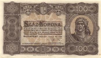 1923. 100K "Magyar Pénzjegy..." T:II+