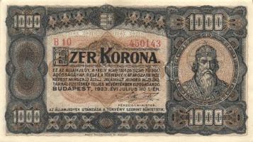 1923. 1000K "Magyar Pénzjegy..." T:I