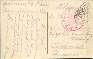 1915 Angriff des oesterr.-ung. Zerstörers "Scharfschütze" auf den Kanal von Porto Corsini ...