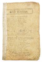 cca 1900-1910 Alföldi Vőfélykönyv. Tűzött papírkötés, viseltes, foltos állapotban, kisebb sérülésekkel, 11 sztl. lev.