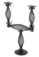 Kétágú fém gyertyatartó 24x38 cm