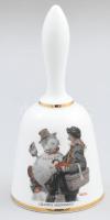 2 db Norman Rockwell porcelán csengó. Matricás, jelzett, hibátlan 19 cm