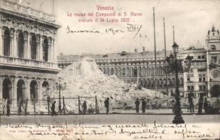 Venice the collapsed St Marc`s bell tower 1902 (EK)